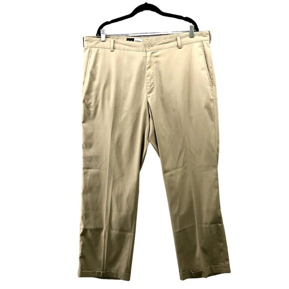 Nike Golf Pants Mens Size 40x30 Beige Flat Front Straight Performance Chino - Picture 1 of 11